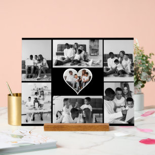 Schwarz-Weiß-7-FotoCollage Acrylschild