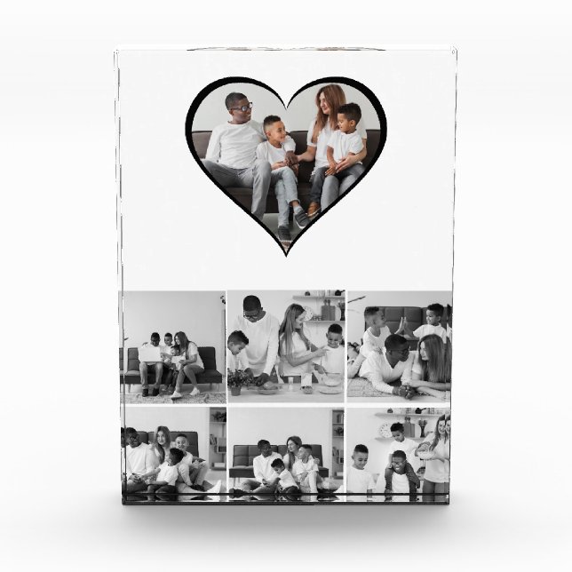 Schwarz-Weiß-7-FotoCollage Fotoblock (Vorderseite)