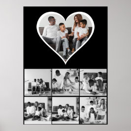 Schwarz-Weiß-7-FotoCollage Poster