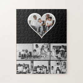 Schwarz-Weiß-7-FotoCollage Puzzle