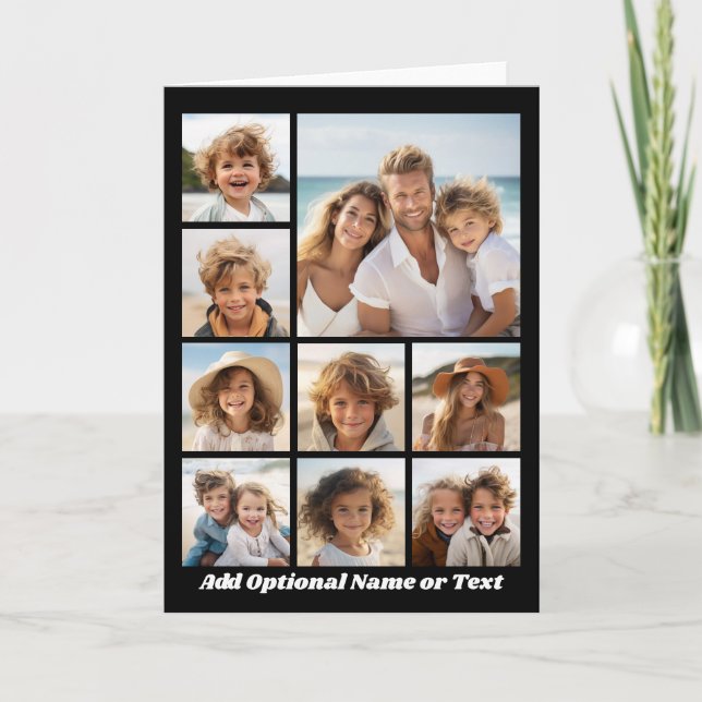 Schwarz-Weiß-9-Fotoleime für benutzerdefinierte Mo (Vorderseite)