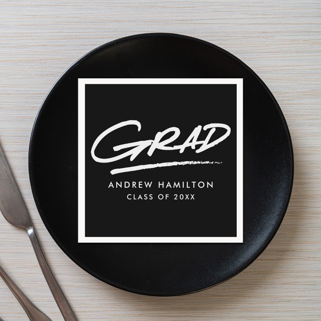 Schwarz-Weiß-Abschluss Serviette (Von Creator hochgeladen)