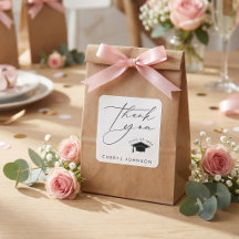 Schwarz Weiß Abschlussmütze Danke