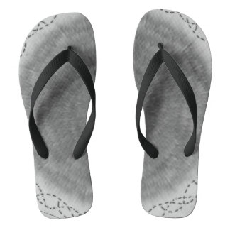 Schwarz-Weiß-Abstracter Wirbel Flip Flops