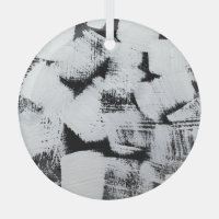 Schwarz weiß, abstrakt bemalte Leinwand.