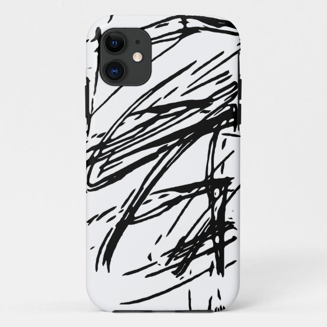 Schwarz-Weiß abstrakt Case-Mate iPhone Hülle (Rückseite)