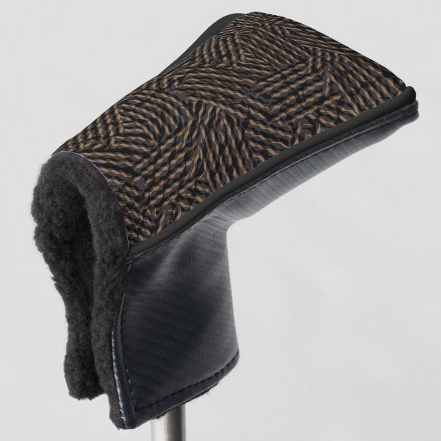 Schwarz-Weiß-abstrakt Golf Headcover (3/4 Vorderseite)