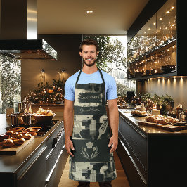 Schwarz/Weiß Abstrakt - Moderne einfarbige Küche Schürze