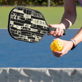 Schwarz-weiß abstrakt moderne Pickleball-Paddel Pickleball Schläger