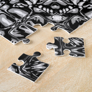 Schwarz-Weiß-Abstrakt Puzzle