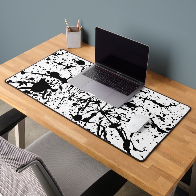Schwarz-Weiß-Abstrakt Schreibtischunterlage (Büro 2)