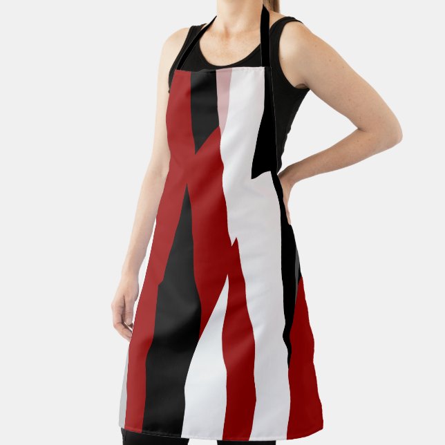 Schwarz-Weiß-abstrakt Schürze (InSitu)