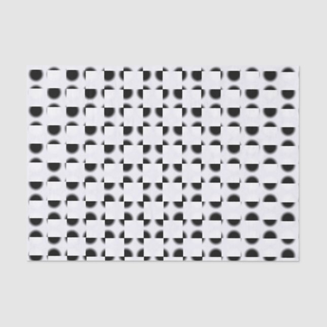 Schwarz-Weiß-Abstrakt Seidenpapier (Vorderseite)