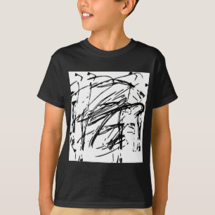 Schwarz-Weiß abstrakt T-Shirt