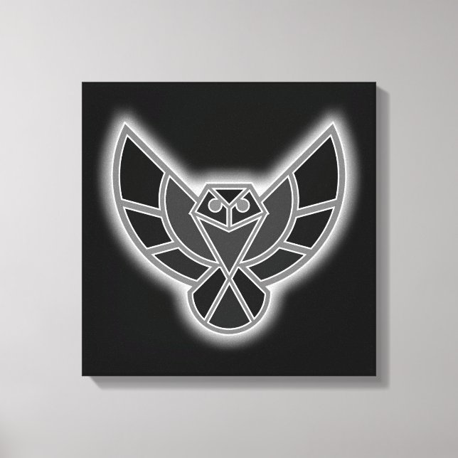 Schwarz-Weiß-Abstrakte Schale im Flug Leinwanddruck (Vorderseite)