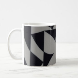 schwarz-weiß abstraktes Design-Unterleger Kaffeetasse