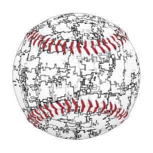 Schwarz-Weiß-Abstraktes Muster Baseball