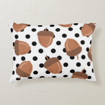 Schwarz & Weiß Acorn Botanischer Polka Dot Cosy Fa