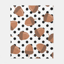 Schwarz & Weiß Acorn Botanischer Polka Dot Cosy Fa