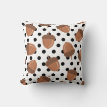 Schwarz & Weiß Acorn Botanischer Polka Dot Cosy Fa
