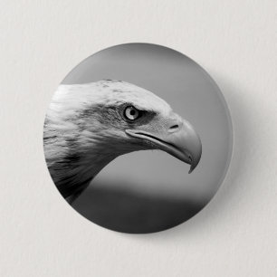 Schwarz-Weiß-Adler Button