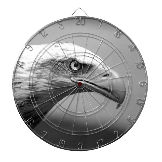 Schwarz-Weiß-Adler Dartscheibe (vorne)