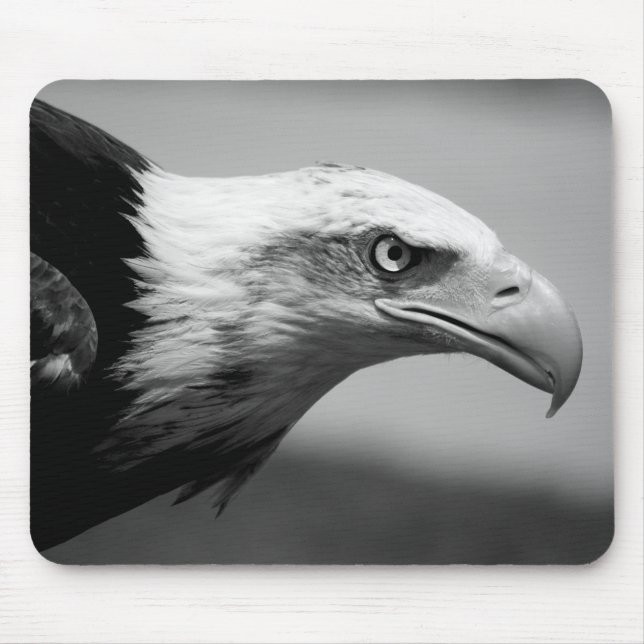 Schwarz-Weiß-Adler Mousepad (Vorne)