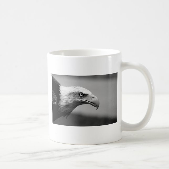 Schwarz-Weiß-Adler Tasse (Rechts)