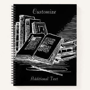 Schwarz-Weiß-Akademie Personalisiert Notizbuch