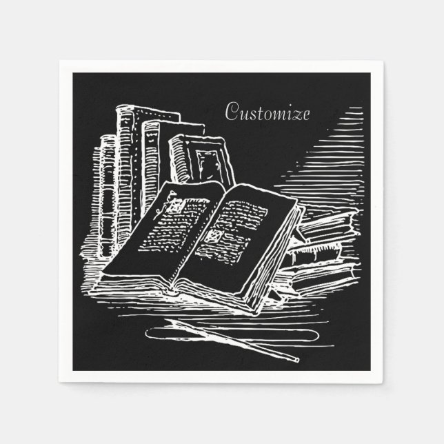 Schwarz-Weiß-Akademie Serviette (Vorderseite)