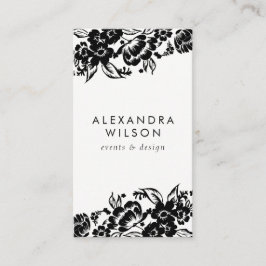 Schwarz-Weiß-Akzent Visitenkarte