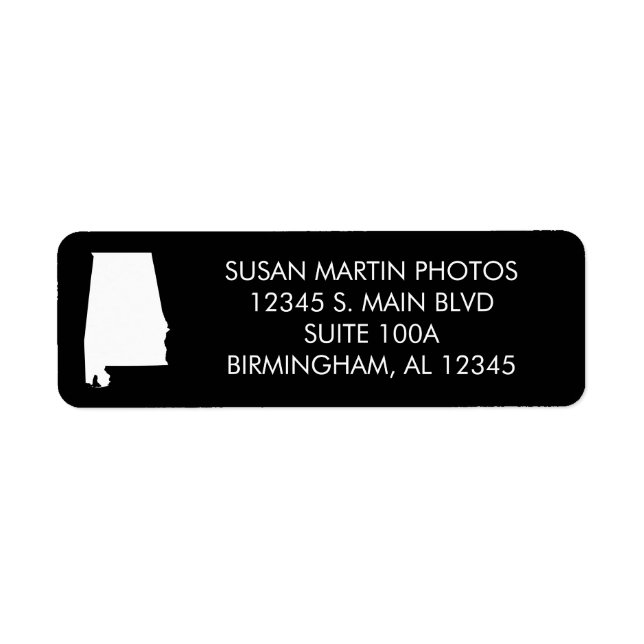 Schwarz-weiß Alabama Modern Minimalistisch (Vorne)