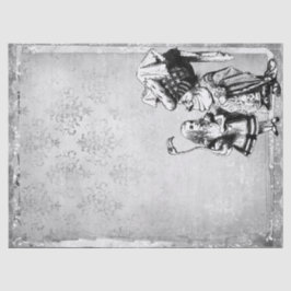 Schwarz-Weiß-Alice im Wunderland mit Duchess Seidenpapier