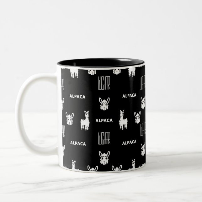 Schwarz-Weiß-Alpaca Zwei-Tonen-Tasse von Wighar Zweifarbige Tasse (Links)