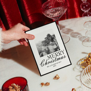 Schwarz-Weiß-Altgeld-Foto Retro-Weihnachten Feiertagskarte