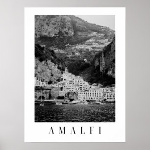 Schwarz-weiß Amalfi klassisches Poster