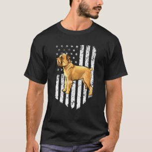Schwarz Weiß Amerikanische Flagge Brüssel Griffon  T-Shirt