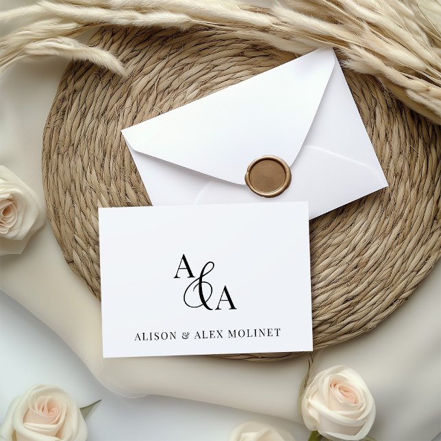 Schwarz-Weiß-Ampere und Moderne Vielen Dank Dankeskarte (Von Creator hochgeladen)