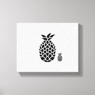 Schwarz-Weiß-Ananas drucken auf Leinwand