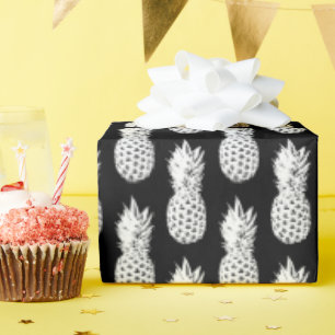 Schwarz-Weiß-Ananas-Verpackungspapier Geschenkpapier