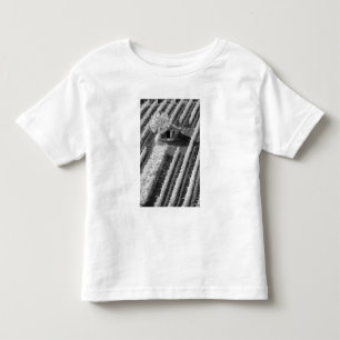Schwarz-Weiß-Ansicht einer kleinen Steinscheune Kleinkind T-shirt