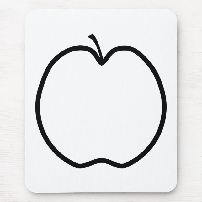 Schwarz-Weiß-Apfel. Mousepad (Vorne)