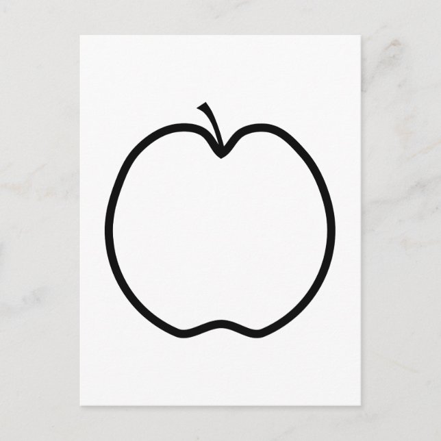 Schwarz-Weiß-Apfel. Postkarte (Vorderseite)