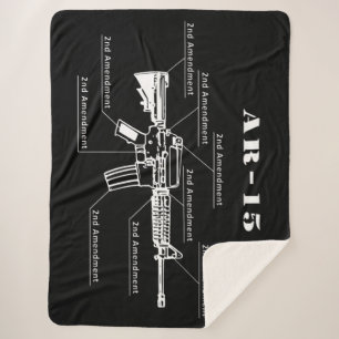 Schwarz-Weiß-AR-15-Teile-Kennzeichnung  Sherpadecke
