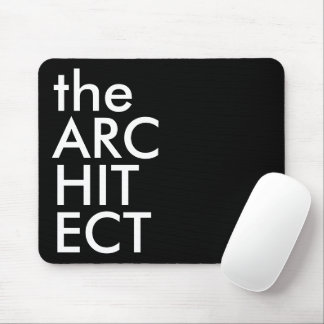 Schwarz Weiß Architekt Fett Design Typografie Mousepad