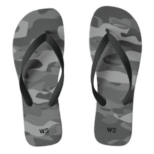 Schwarz-Weiß-Armee-Tarnung Flip Flops