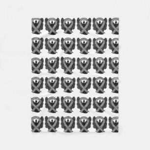 Schwarz-Weiß-Aufklärungsmatten Fleecedecke