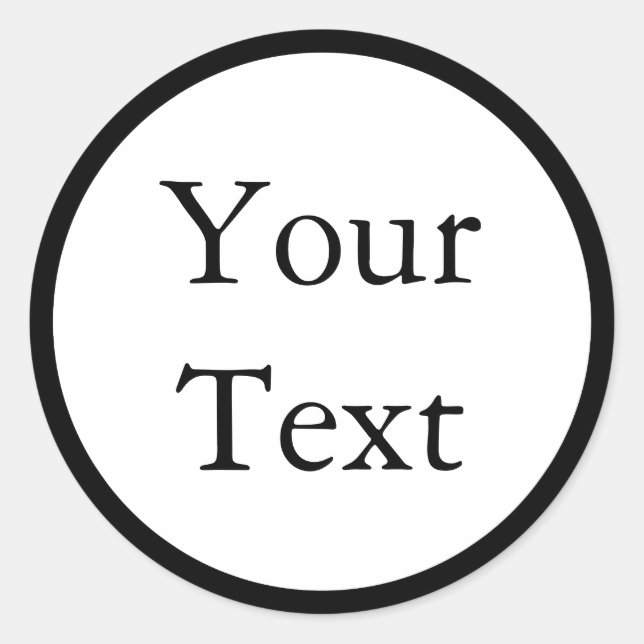 Schwarz-Weiß-Aufkleber oder Beschriftungen mit ben Runder Aufkleber (Vorderseite)