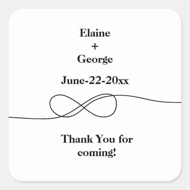 Schwarz-Weiß-Aufkleber Quadratischer Aufkleber (Vorderseite)