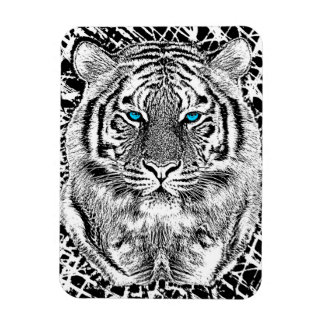 Schwarz-Weiß-Augen-Tiger-Design Magnet